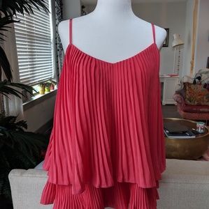 Madison Marcus Pleated Pink Top